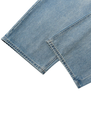 The two straight hems laid across each other, cut plain and stitched flat with no cuff or turn-up