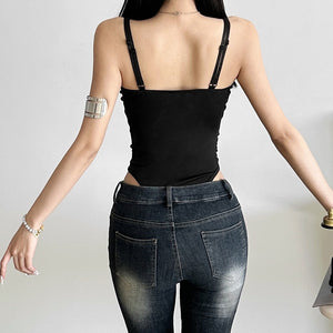 Black gothic cut-out bodysuit