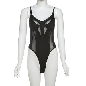 Black gothic cut-out bodysuit