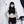 Black gothic sleeveless crop top