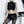 Black gothic sleeveless crop top