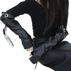 Goth Fingerless Leather Gloves