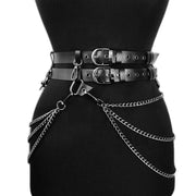 Goth PU-Leder Bodychain
