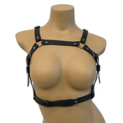Goth-Brust-Harness-Kette aus PU-Leder