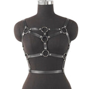 Goth-Hollow-Cage-Harness aus PU-Leder