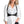 Goth Leather Waist Corset Body Chain - product view on white background