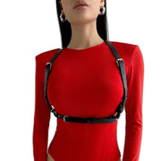 Breites Goth-Taillen-Harness aus PU-Leder