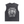 Vasket sort Goth Mask Y2K-tanktop, fladt forfra med det originale hvide maskemotiv