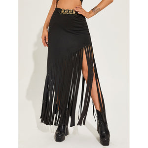 Goth Maxi Skirt Black