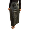 Goth Maxi Skirt PU Leather