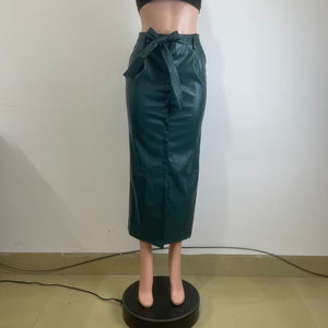 Goth Maxi Skirt Leather