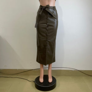 Goth Maxi Skirt Leather