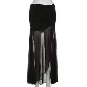 Goth Midi Skirt Dark