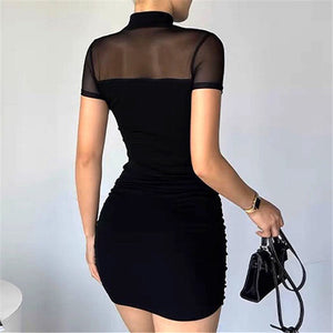 Goth Mini Dress Black