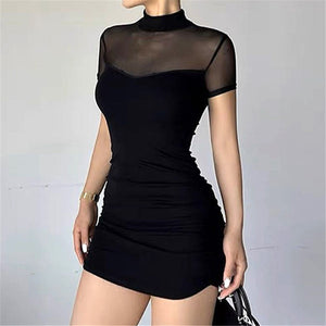 Goth Mini Dress Black