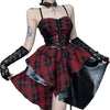 Goth Plaid Patchwork Dress
