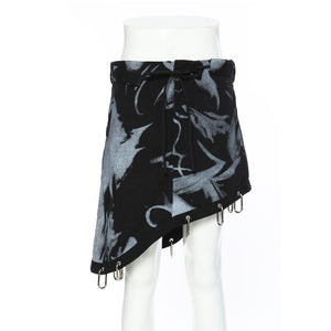 Goth Skirt Pattern Printed