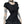 Gothic Backless Black Top - product view on white background
