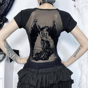 Gothic Backless Black Top