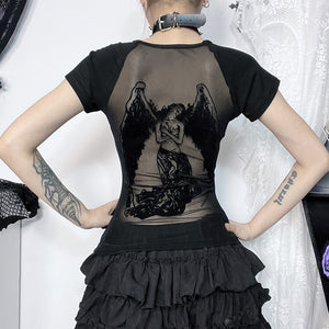 Gothic Backless Black Top