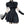 Gothic Black Mini Skirt - product view on white background