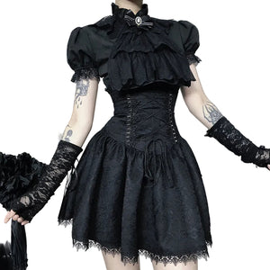 Gothic Black Mini Skirt