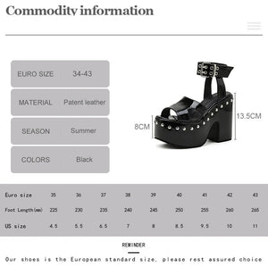 Gothic Cool Chunky Sandals