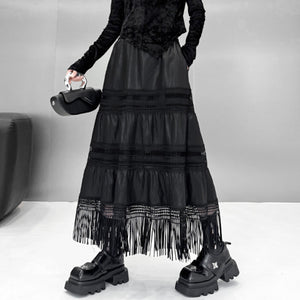Gothic Dark Maxi Skirt