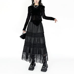 Gothic Dark Maxi Skirt