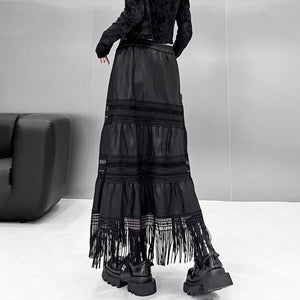 Gothic Dark Maxi Skirt
