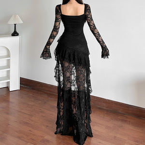 Gothic Dress with Long Sleeves