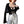 Gothic Lace Up Black Top - product view on white background