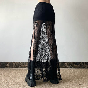 Gothic Long Maxi Skirt