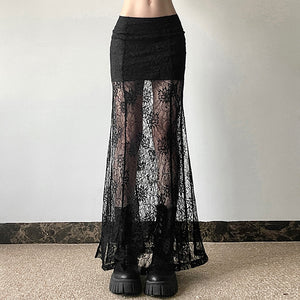 Gothic Long Maxi Skirt