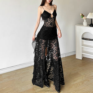 Gothic Mesh Long Dress