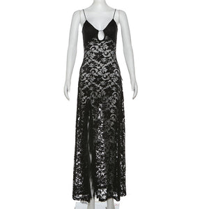 Gothic Mesh Long Dress