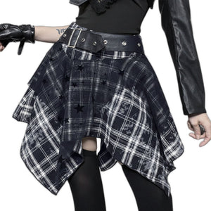 Gothic Mini Skirt Black - product view on white background