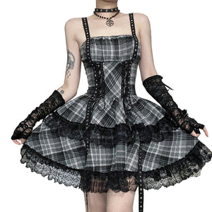 Gothic Plaid Dress