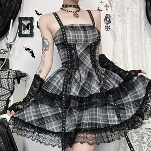 Gothic Plaid Dress