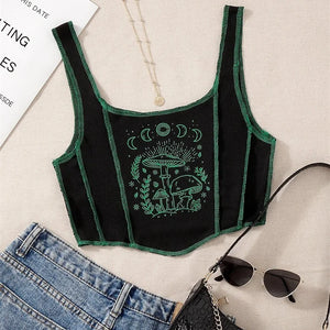 Gothic Sleeveless Crop Top