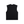 Back of the black tee laid flat, unprinted, showing the square cut through the body