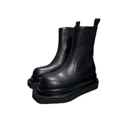 Botas góticas de ante negro para hombre