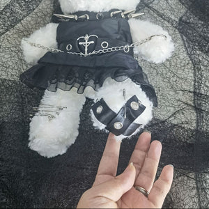 Gothic White Bear Doll Purse Y2k
