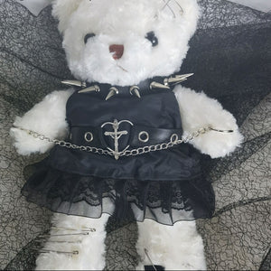 Gothic White Bear Doll Purse Y2k