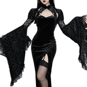 Gothic Witch Long Velvet Dress