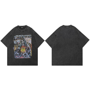 Graffiti Black Y2K Shirt