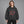 Graffiti Graphic Black Y2K Hoodie – worn by a woman