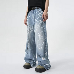Graffiti Y2k Jeans Baggy