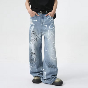 Graffiti Y2k Jeans Baggy