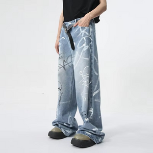 Graffiti Y2k Jeans Baggy